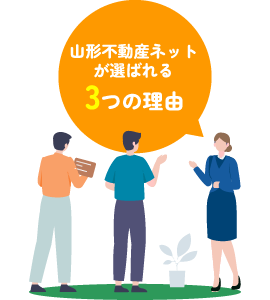 山形不動産ネットが選ばれる３つの理由